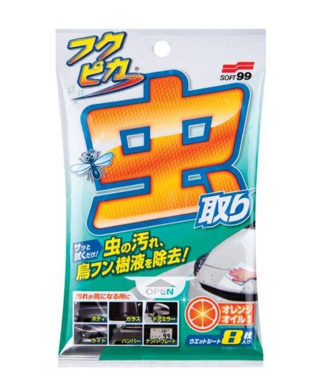 SOFT99 Insect Remover Fukupika Bugs Wipes 04119