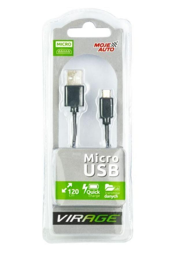 VIRAGE 93-102 USB charge cable black, Blister Pack
