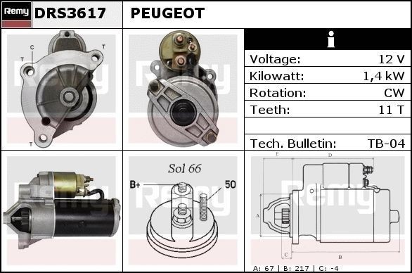 Original DRS3617 DELCO REMY Engine starter motor MITSUBISHI