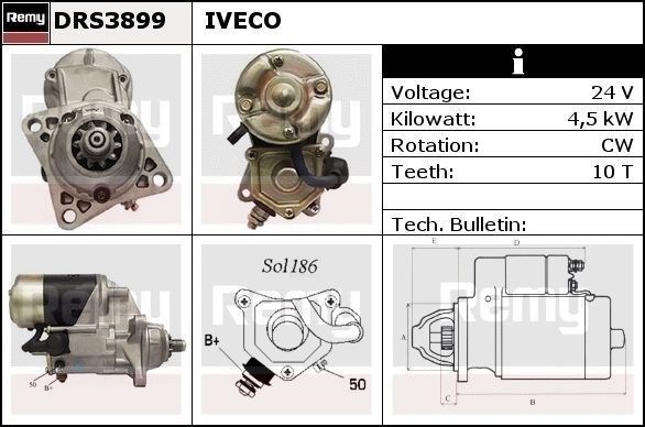 DELCO REMY DRS3899 Anlasser für IVECO EuroTech MH LKW in Original Qualität