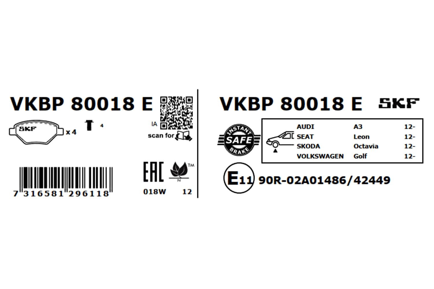 VKBP80018E Disc brake pads SKF 25683 review and test