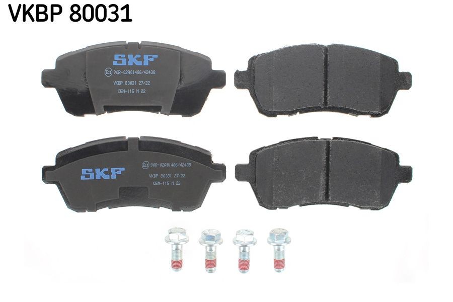 24283 SKF VKBP80031 Brake pad set ME8V5J 2K021-AA