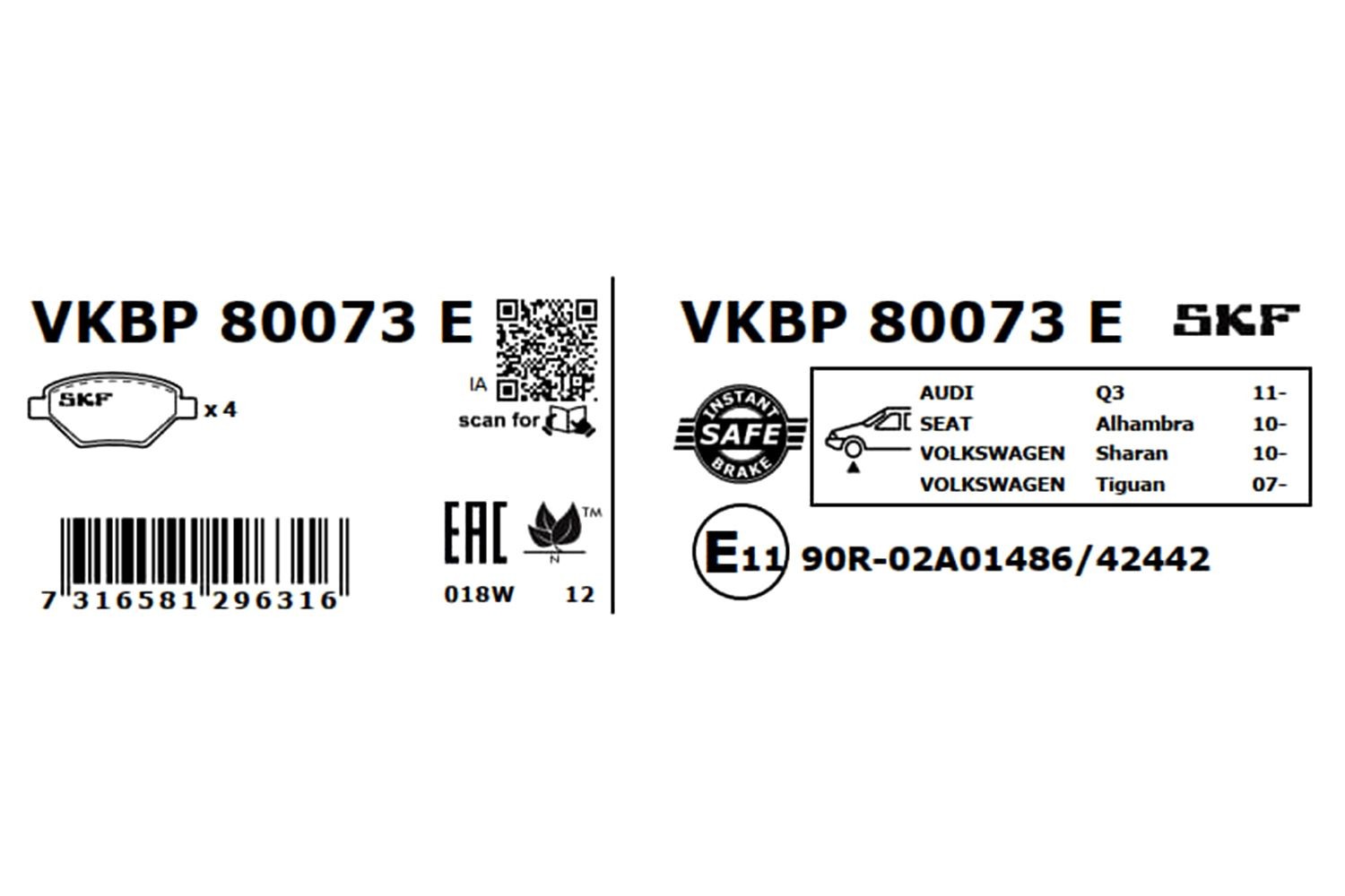 SKF Brake pad set, disc brake 24333 buy online