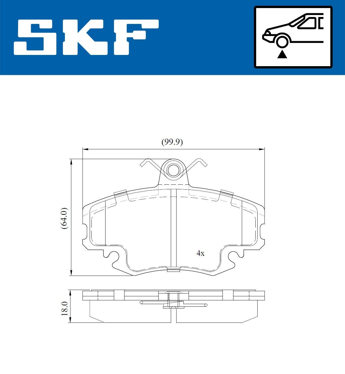 SKF Brake pad kit VKBP 80092 E