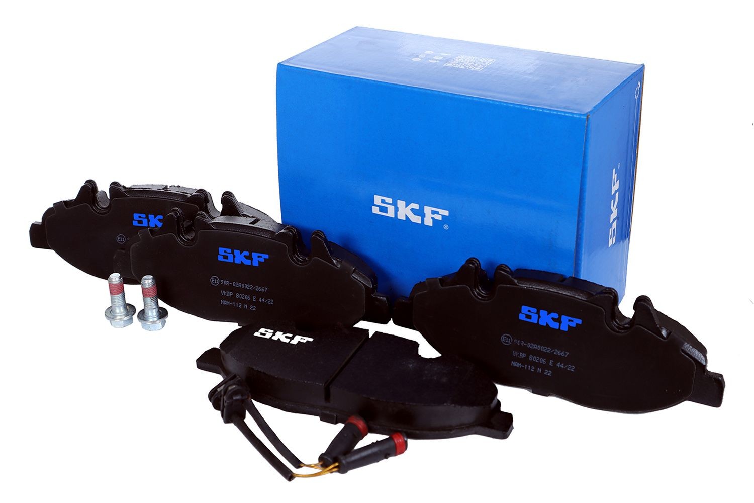 VKBP80206E Set of brake pads 24007 SKF incl. wear warning contact