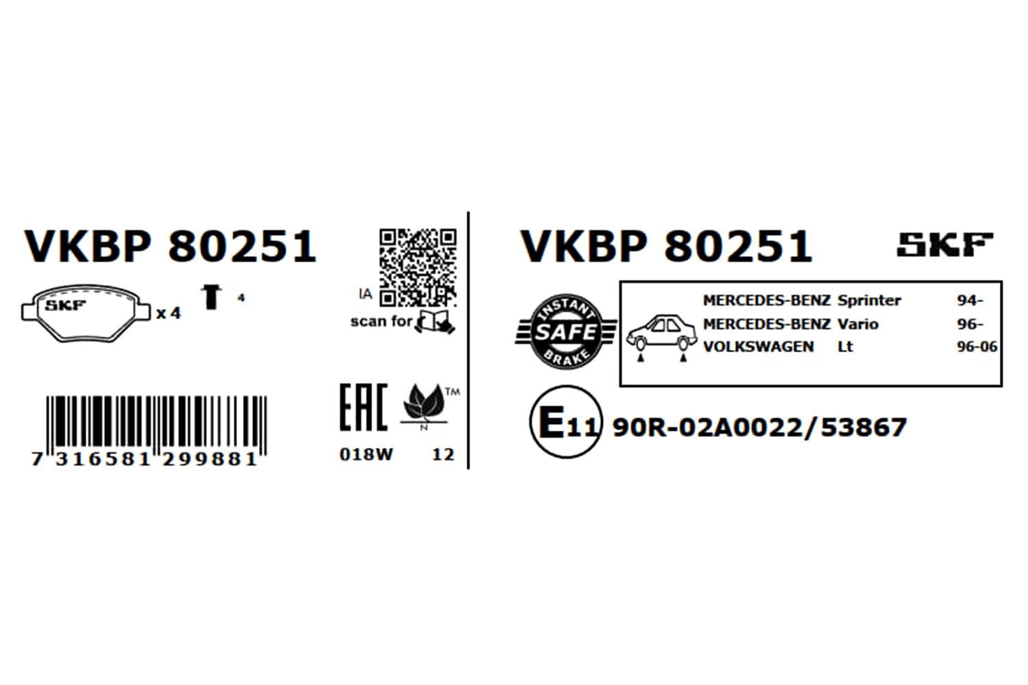 VKBP80251 Disc brake pads SKF 29153 review and test