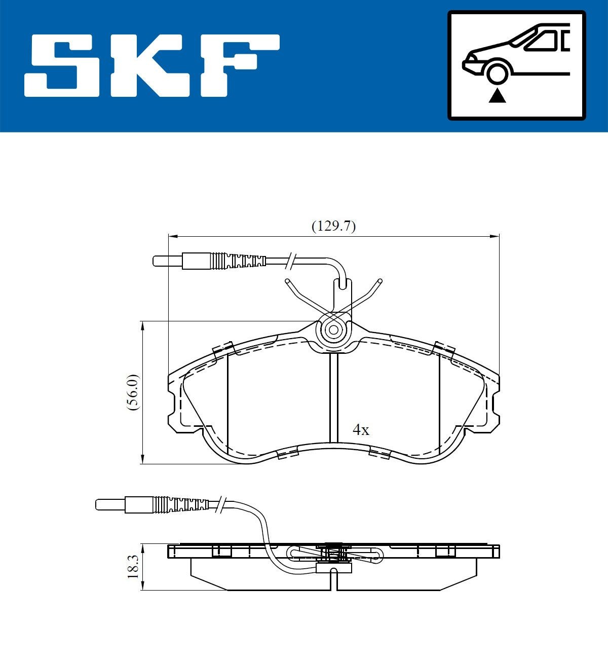 SKF Brake pad kit VKBP 80281 E