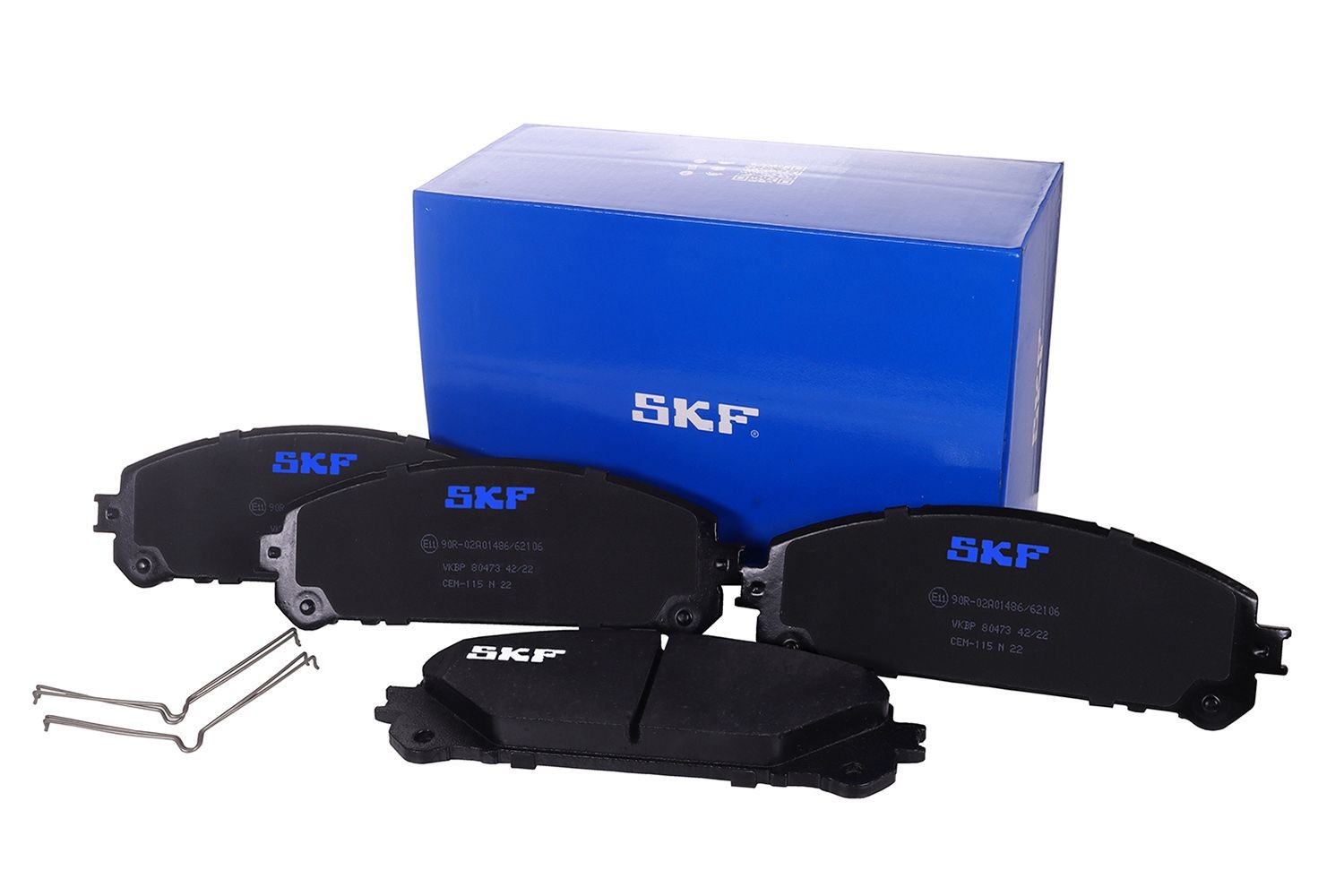 24452 SKF not prepared for wear indicator, with accessories Height: 59,3mm, Thickness: 17,5mm Brake pads VKBP 80473 buy