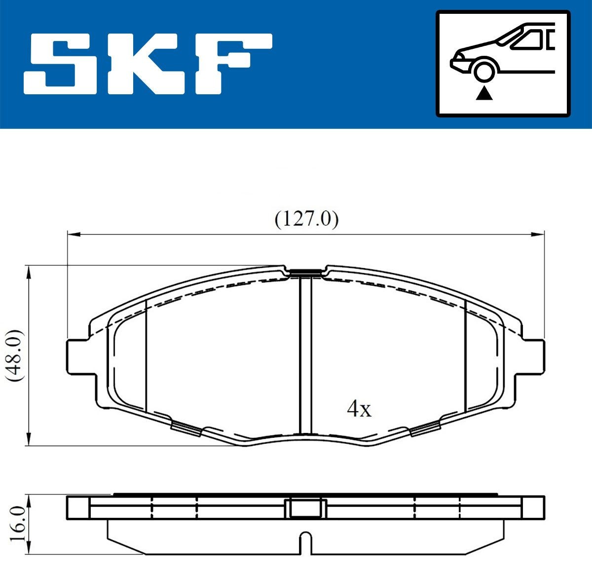 SKF VKBP80532 Σετ τακάκια, δισκόφρενα 9628 1945