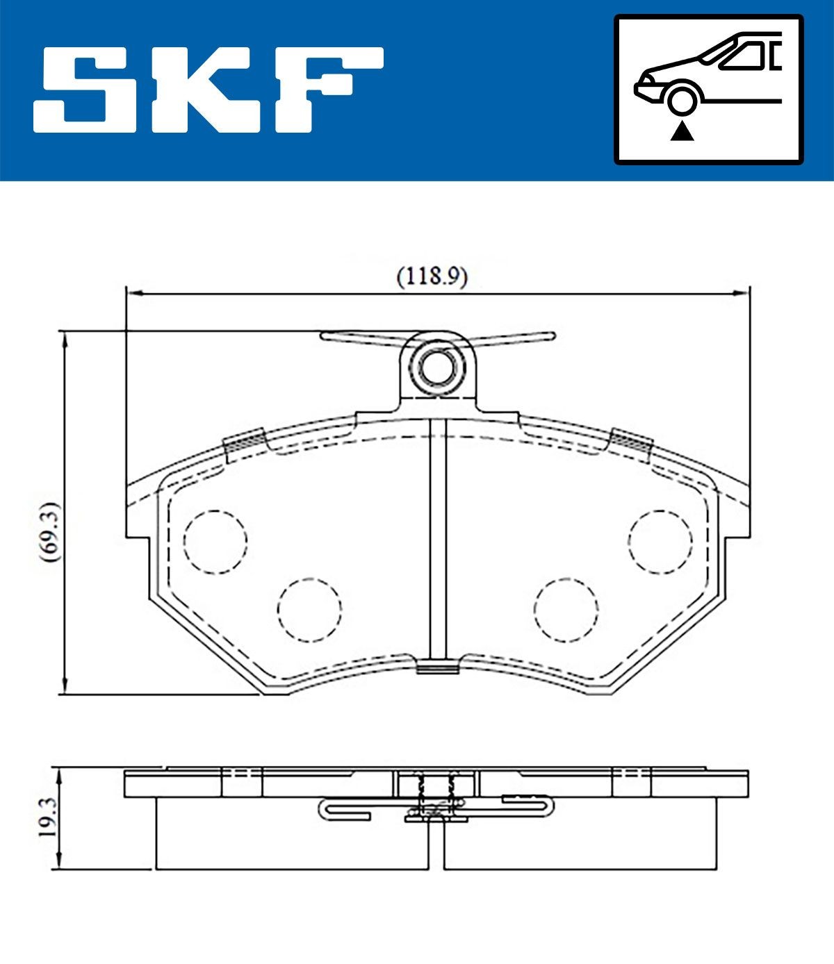 SKF Brake pad kit VKBP 80598