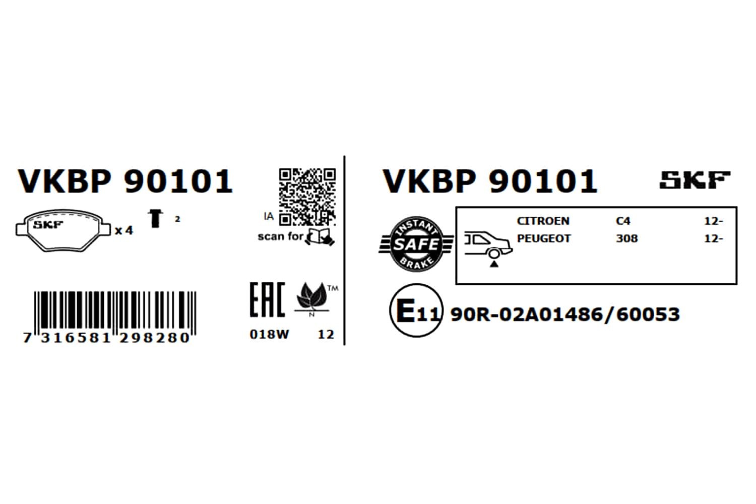 VKBP90101 Disc brake pads SKF 25840 review and test