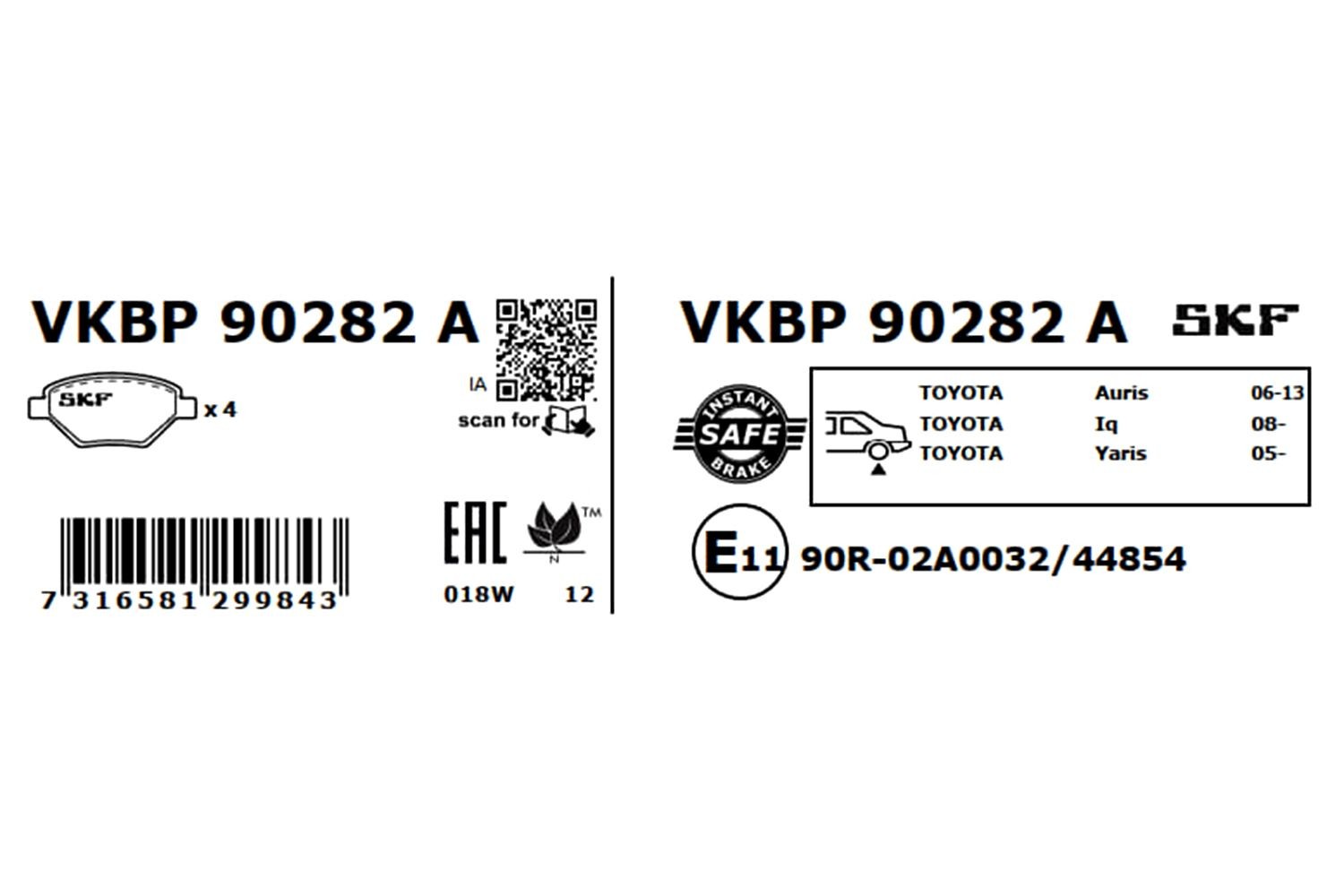 VKBP90282A Disc brake pads SKF 24611 review and test