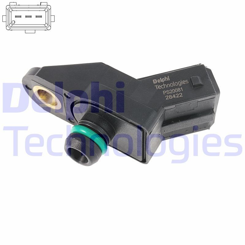 DELPHI PS20081-12B1 Sensor, boost pressure 96182615