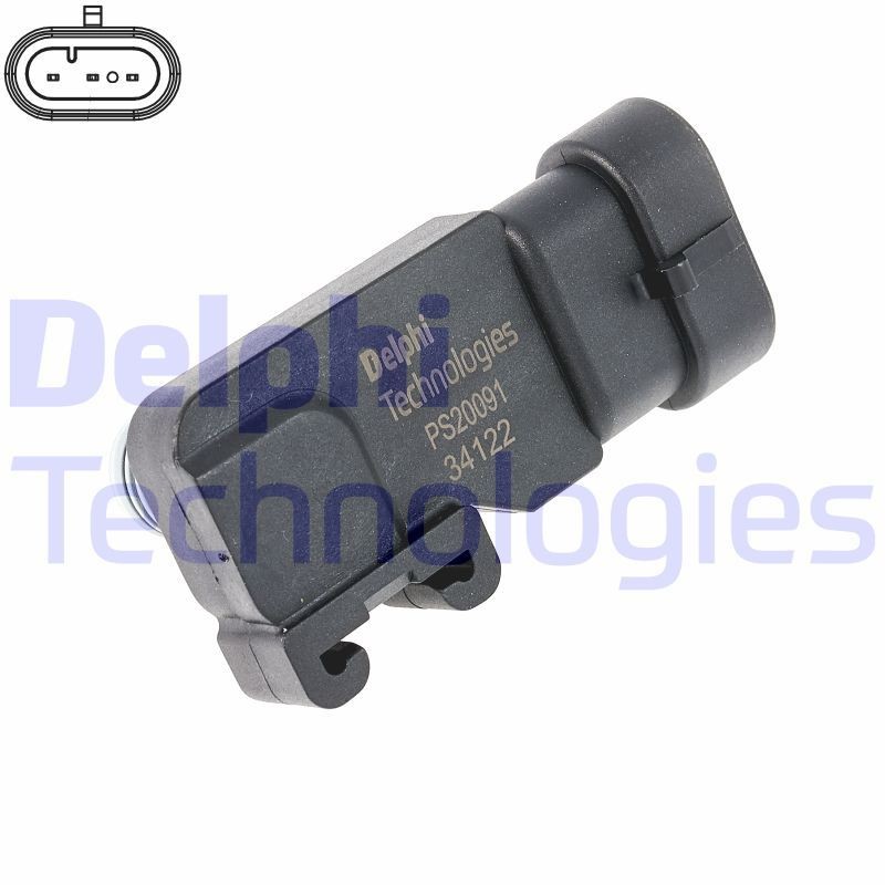DELPHI PS20091-12B1 Intake manifold pressure sensor 12 614 970