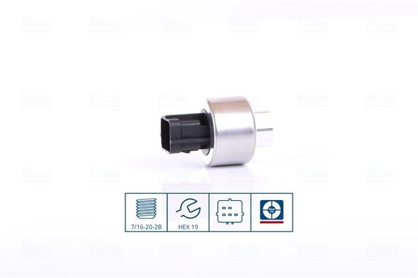 NISSENS 5-pin connector Pressure switch, air conditioning 301019 buy