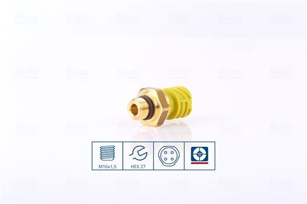 NISSENS 301107 Air conditioning pressure switch 4-pin connector