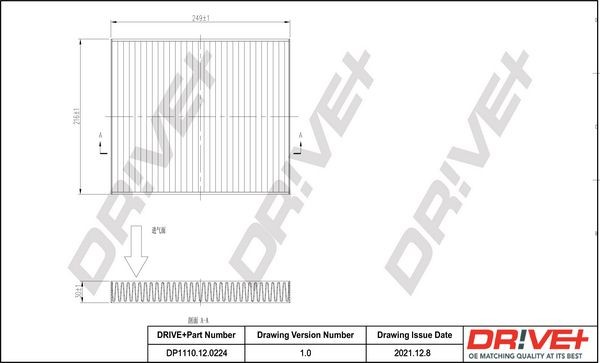 Original Dr!ve+ AC filter DP1110.12.0224 for VW POLO