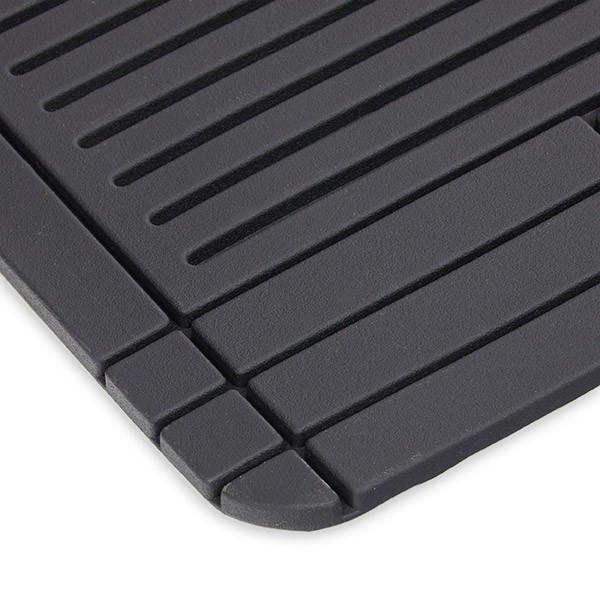 RIDEX 215A1419 Floor liners PVC, Front and Rear, Quantity: 4, black, Universal fit, 68,5*48, 71*45,5, 42,5*46,5