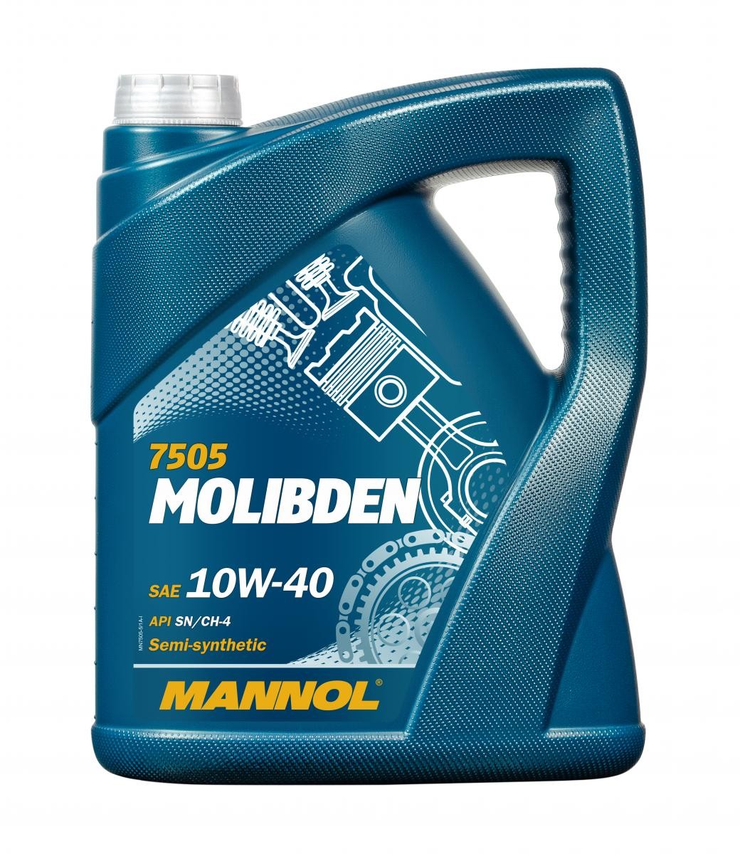 Buy Engine oil MANNOL petrol MN7505-5 MOLIBDEN 10W-40, 5l, Part Synthetic Oil