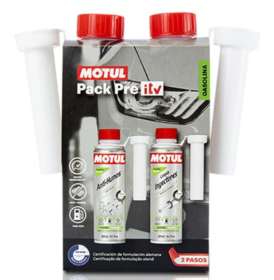 MOTUL Cleaner, petrol injection system Pack Pre ITV Gasolin, Injector Cleaner, Anti-Smoke 111258