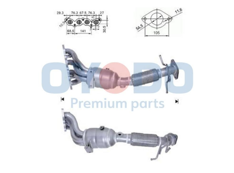 Oyodo 10N0024-OYO Catalytic converter FORD C-MAX 2008 in original quality
