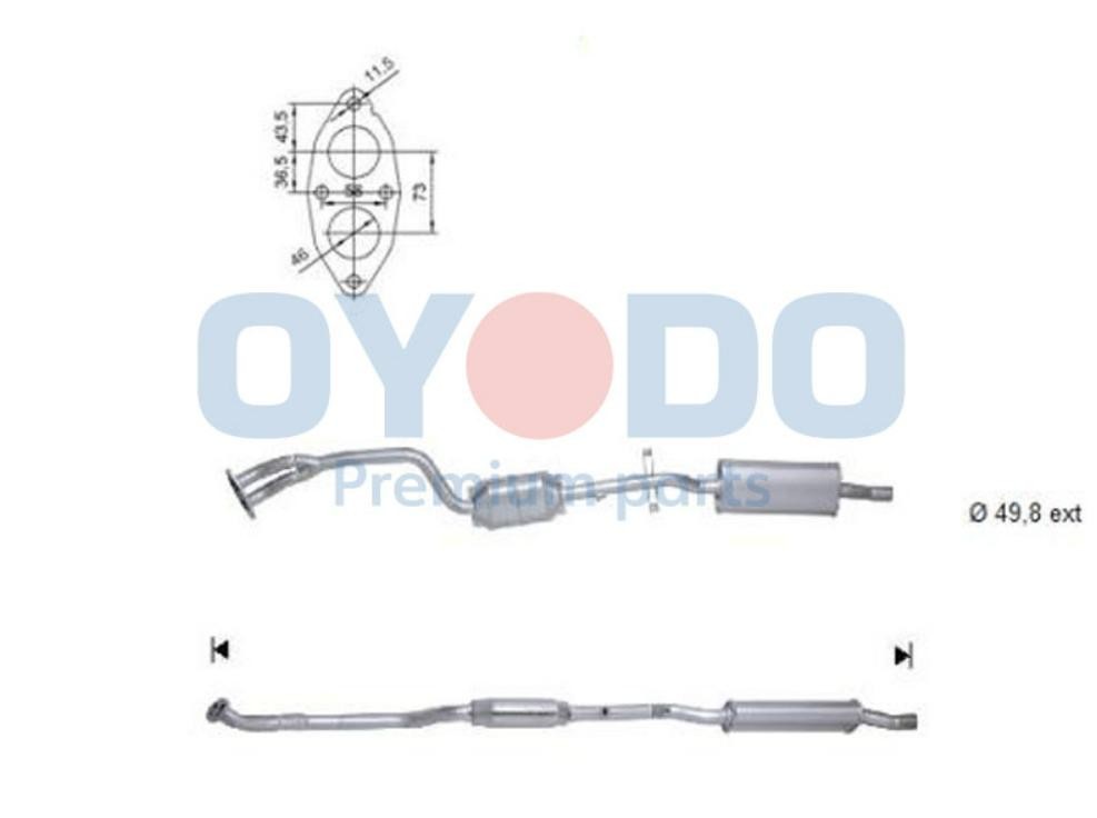 Oyodo 10N0026OYO Catalysts BMW 3 Compact (E46) 316 ti 115 hp Petrol 2002