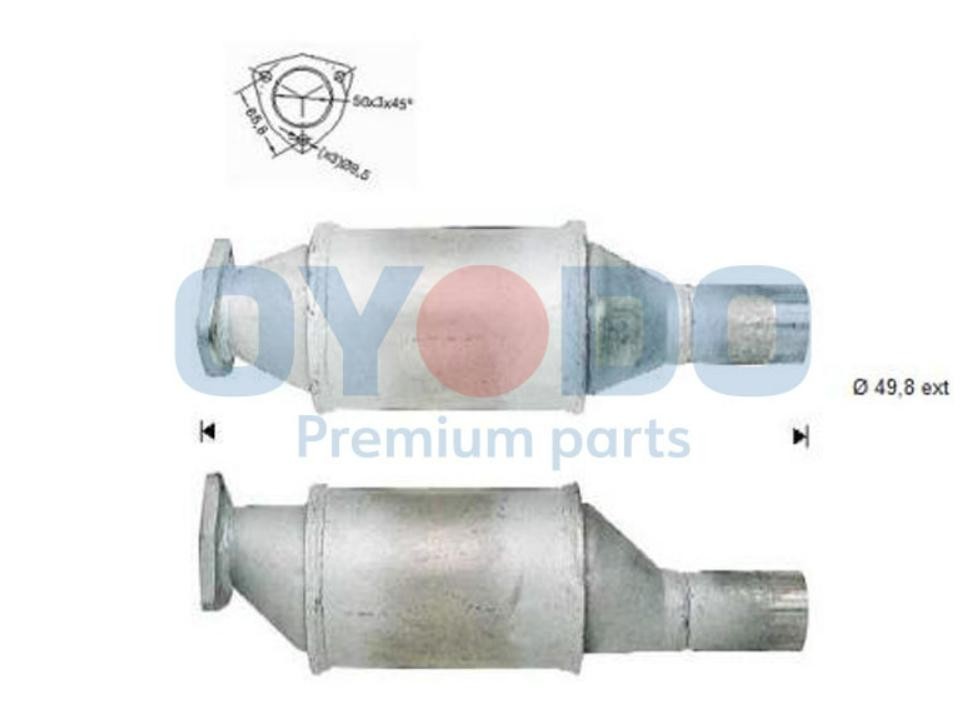 Oyodo 10N0091-OYO Catalytic converter VW VENTO 1991 in original quality