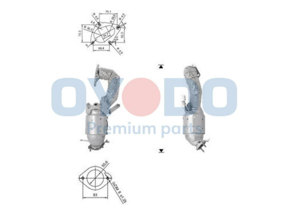 Oyodo Catalytic converter SEAT Alhambra II (710, 711) new 10N0127-OYO