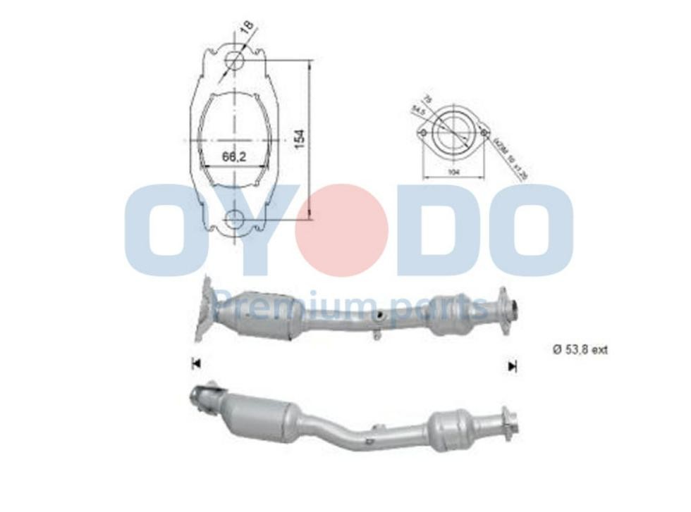 Oyodo 10N0130-OYO Catalytic converter NISSAN TIIDA 2004 in original quality