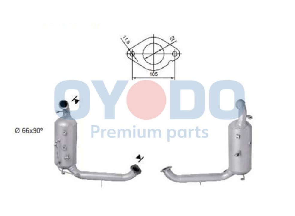 Oyodo 20N0003-OYO Diesel particulate filter Volvo C30 533