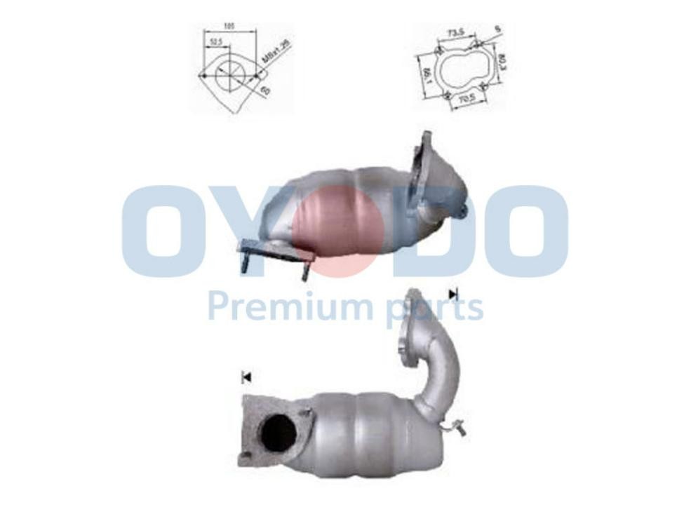 Front Silencer 20N0032-OYO Corsa C 1.2 Twinport (F08, F68) 80hp 59kW MY 2004
