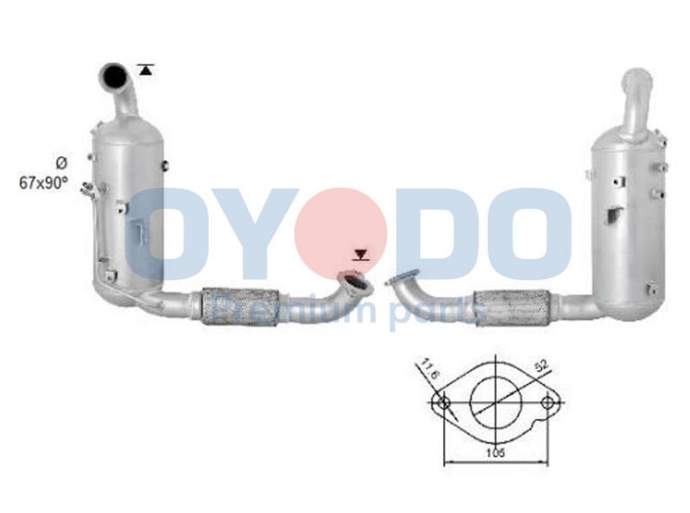 Oyodo 20N0057-OYO VOLVO V40 Estate 2014 DPF filter
