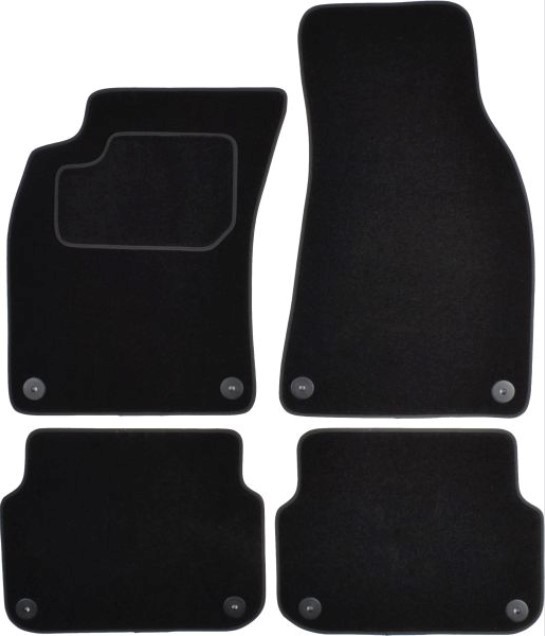 CUSTOPOL Textile, Front and Rear, Quantity: 4, black, Tailored Car mats AUD170C buy