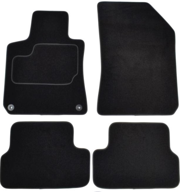 Tapis de sol en caoutchouc pour Peugeot 308 II (2013-2021) - tapis de  voiture - noir - Geyer & Hosaja - 874/4C