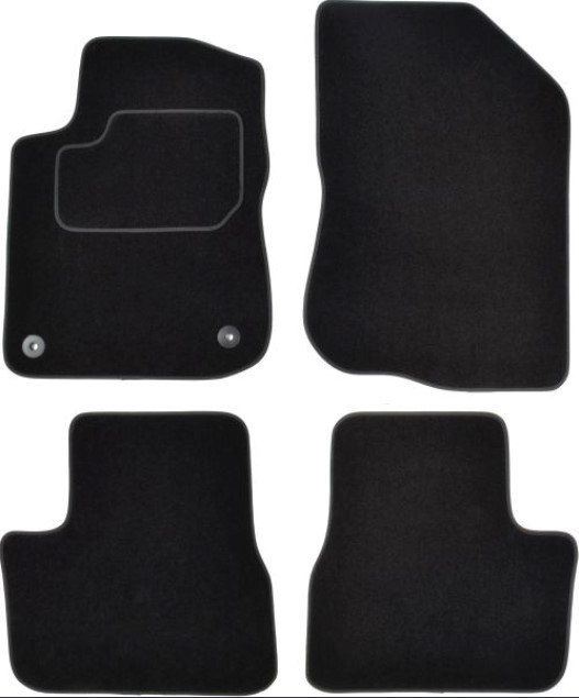 Floor liners CUSTOPOL Textile, Front and Rear, Quantity: 4, grey, Tailored - PGT85S