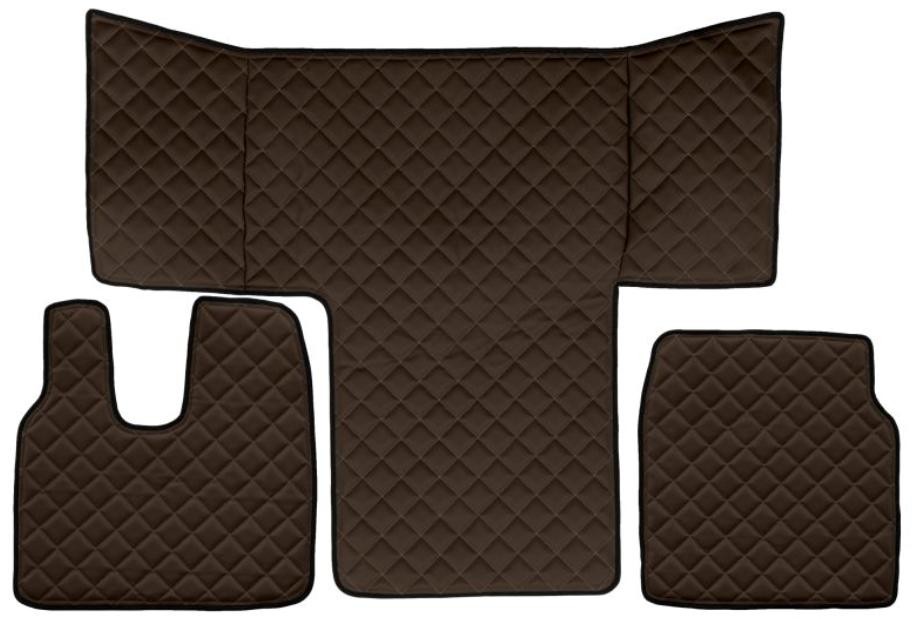 FL41 BROWN F-CORE Floor mats OPEL Leatherette, Quantity: 3, brown