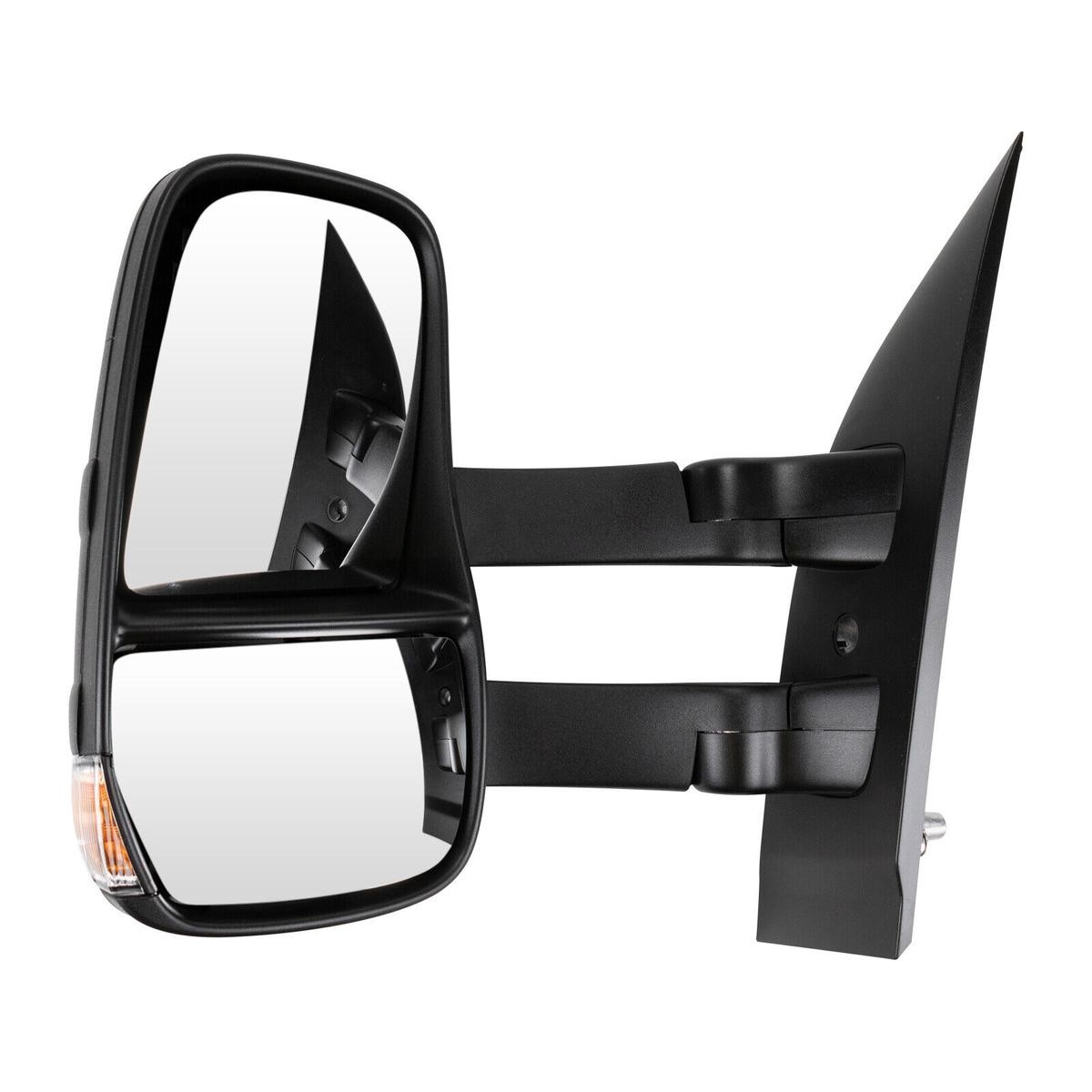 IVECO Left, black, Rough, Complete Mirror, Convex, for electric mirror adjustment, Heatable, with thermo sensor, Long mirror arm Side mirror 5802029799 buy