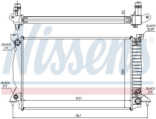 OEM-quality NISSENS 60314A Engine radiator