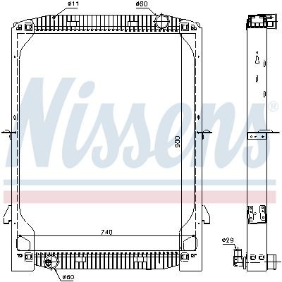 NISSENS 61971A Kühler, Motorkühlung für IVECO EuroStar LKW in Original Qualität
