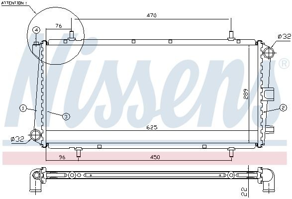 OEM-quality NISSENS 62785A Engine radiator