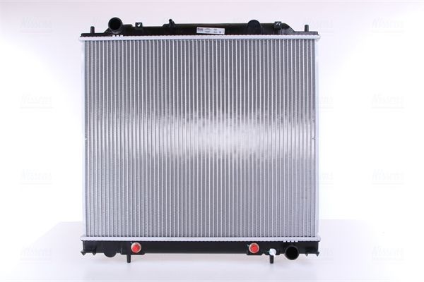 NISSENS 62855 Engine radiator Aluminium, 500 x 588 x 26 mm, with oil cooler, without gasket/seal, without expansion tank, without frame, Brazed cooling fins