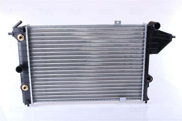 NISSENS 630551 Engine radiator Aluminium, 535 x 378 x 23 mm, with oil cooler, with gaskets/seals, without expansion tank, without frame, Mechanically jointed cooling fins