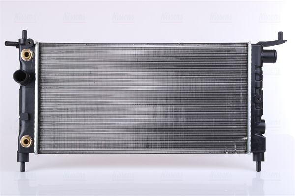 NISSENS 63284 Engine radiator Aluminium, 530 x 285 x 34 mm, with oil cooler, without gasket/seal, without expansion tank, without frame, Mechanically jointed cooling fins