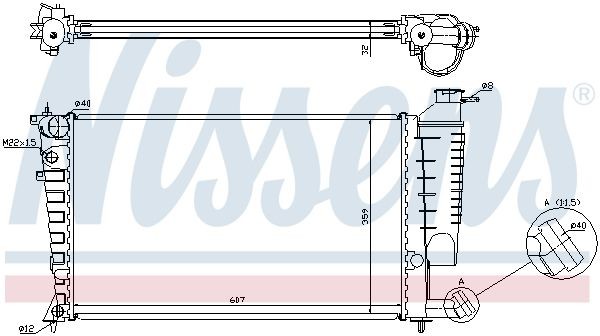 OEM-quality NISSENS 63512A Engine radiator