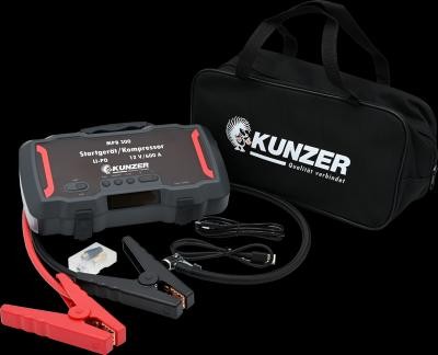 Kunzer MPB 300: 12V Starthilfe-Booster mit Kompressor, Power bank & LED  Licht Rot