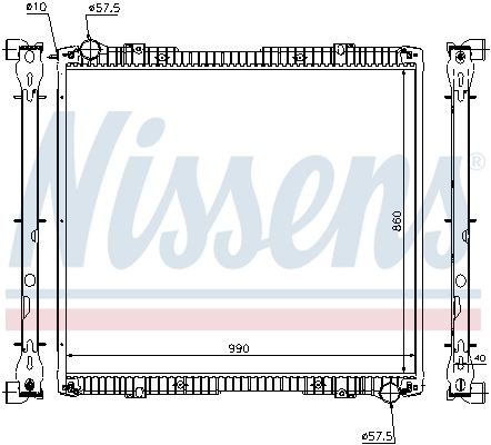 NISSENS 64067A Kühler, Motorkühlung für SCANIA P,G,R,T - series LKW in Original Qualität
