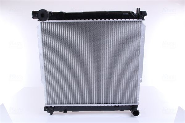 NISSENS 64163 Engine radiator Aluminium, 425 x 470 x 26 mm, without gasket/seal, without expansion tank, without frame, Brazed cooling fins