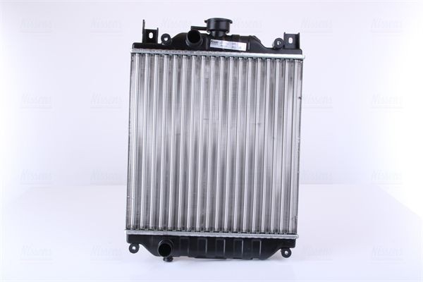 NISSENS 64173A Engine radiator Aluminium, 344 x 341 x 23 mm, without gasket/seal, without expansion tank, without frame, Mechanically jointed cooling fins