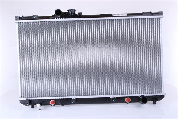 NISSENS 64653A Engine radiator Aluminium, 375 x 708 x 26 mm, with oil cooler, without gasket/seal, without expansion tank, without frame, Brazed cooling fins