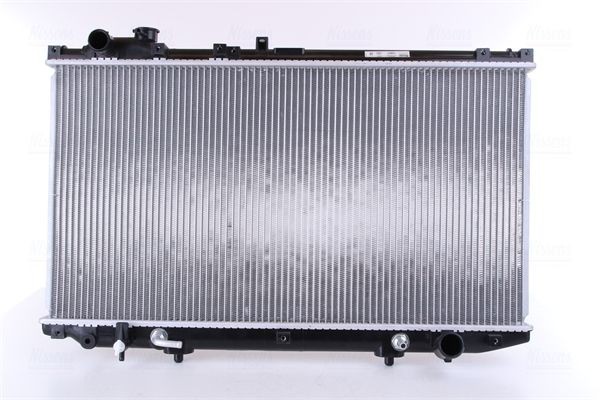 NISSENS 64762 Engine radiator Aluminium, 400 x 748 x 16 mm, with oil cooler, without gasket/seal, without expansion tank, without frame, Brazed cooling fins